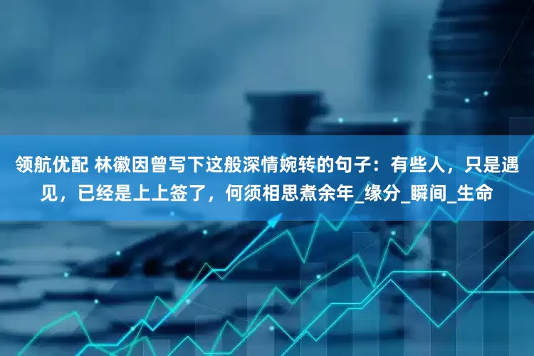 领航优配 林徽因曾写下这般深情婉转的句子：有些人，只是遇见，已经是上上签了，何须相思煮余年_缘分_瞬间_生命